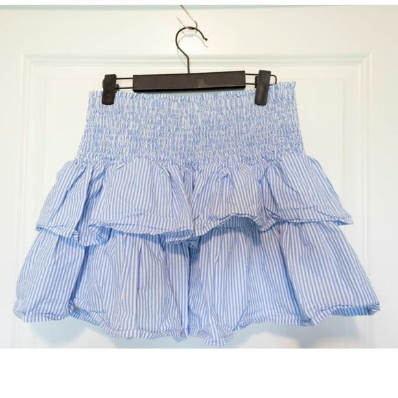 Southern Saint Ladies Seersucker Chambray Ruffle Skirt Size XL - Picture 4 of 8